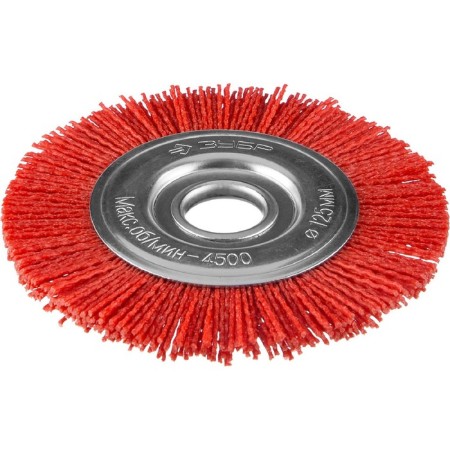 Disc “bison” brush 35160-125_z01, for Ushm, nylon, abrasive coating, 22.2x125 mm