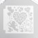 Plastic stencil "Love" 13x13 cm