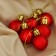 Set of balls plastic D-3 cm, 6 pcs "gloss" red