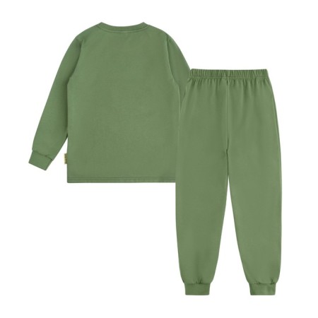 Pajamas: Longslit and trousers for boys Basic, height 86-92 cm, Khaki color-2