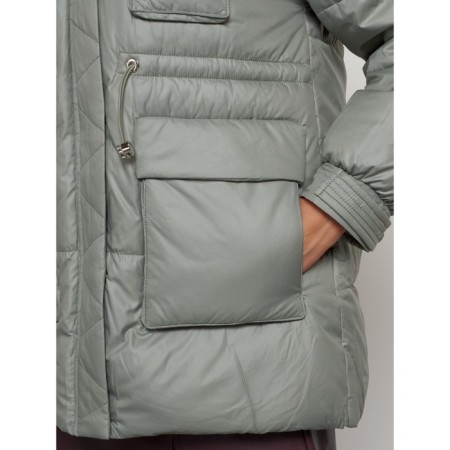 Winter jacket is women, size 44, the color is light green-11