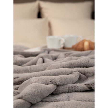 Texrepublic blanket, size 200x220 cm, gray color-6