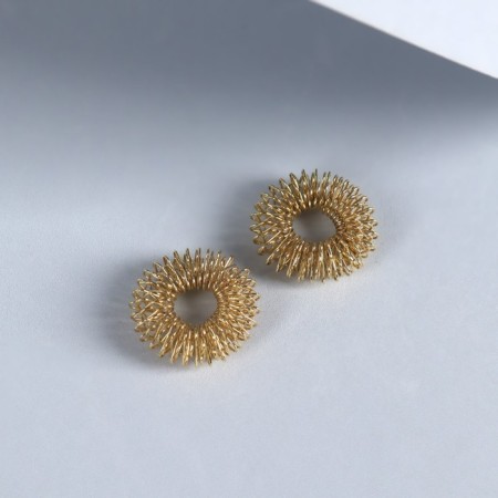 Fingers massages, d = 3 × 0.8 cm, 2 pcs, golden color-2