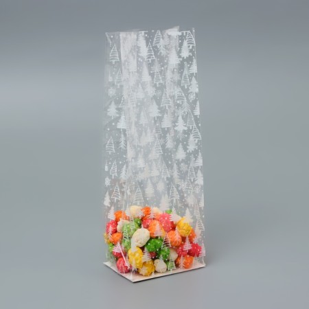 Package with a hard bottom of 6 x 8 x 23 cm "Christmas trees"