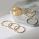 Set of rings 6 pieces "trend" line, color gold, size 17