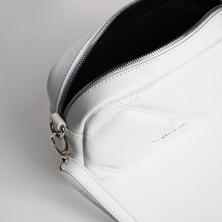 Women's bag over the shoulder Textura, small size, white color-6