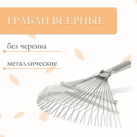 Fan, wire rakes, 22 teeth, galvanized, tuleyka 25 mm, without cuttings