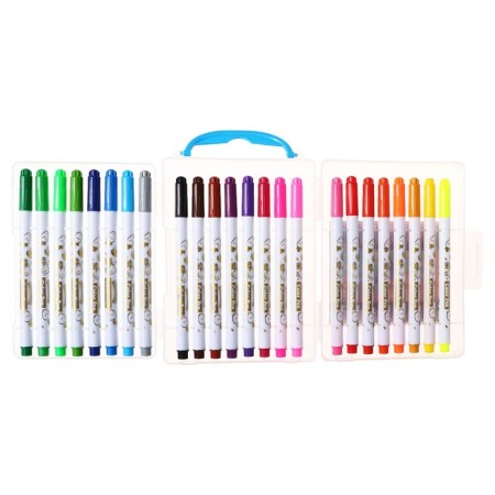 Flomasters 24 colors "mouse", in a plastic pencil pencil, a ventilated cap-4