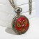 Pocket clock "Two-headed eagle", quartz, d dial-4 cm, 5 x 4.5 cm