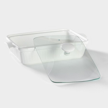 Marmite of heat -resistant ceramics rectangular Magistro "Estet", 2 l, 31 × 19 × 11 cm-3