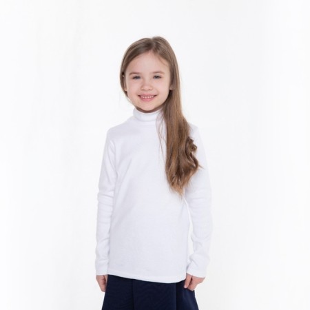 Baby turtleneck, white color, height 104 cm