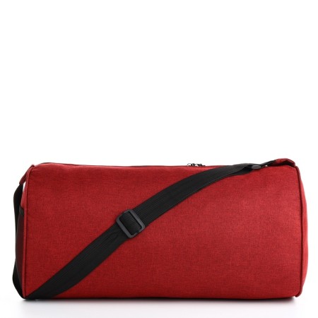 Sports bag with lightning, external pocket, long belt, burgundy color-2