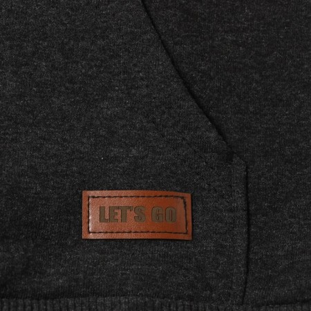 Children's sweatshirt, color black melange, height 146 cm-5