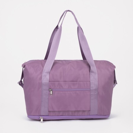 Sports bag with lightning, with an increase, external pocket, lilac color-1