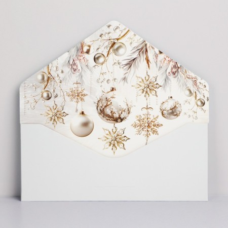 A set of envelopes for money, “Happy New Year”, 8 pieces, software touch, embossing, 19 x 9.2 cm, New Year-24