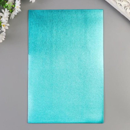 Foamiran metallized "blue" 2 mm format A4 set of 5 sheets-1