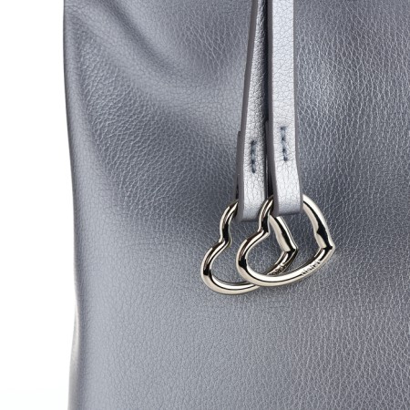 Women's bag with lightning, silver color-4