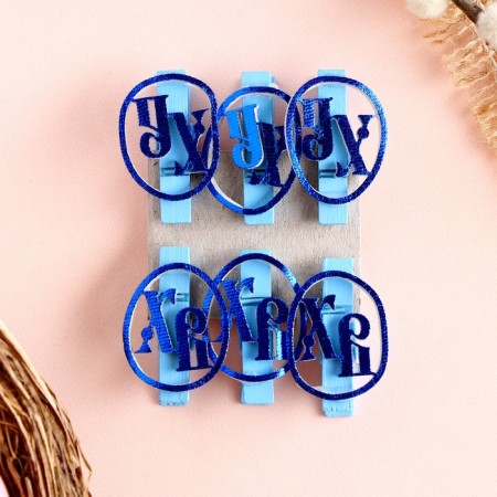 Brongs "HB" blue, set of 6 pcs.