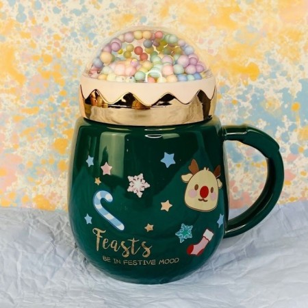 Children's mug Lenardi, with a lid, 470 ml