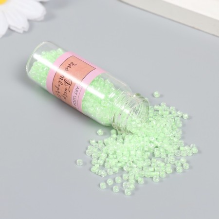 8/0 beads in the bottle "translucent with a centrality. Mint" shines under UV 20 g 6x2x2 cm-1