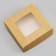 Folding box, with a window, craft, 11.5 x 11.5 x 4 cm