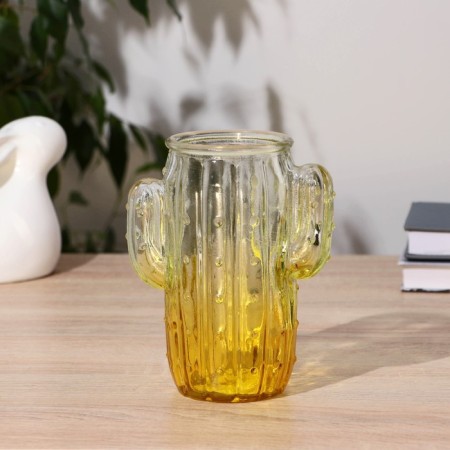Vase Glass "Cactus" 16 cm, mix