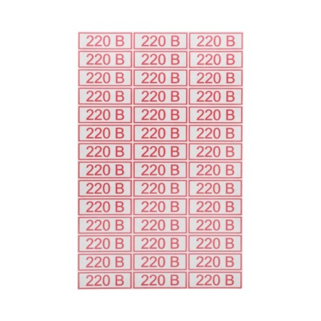 Sticker of Electric Security sign "220 V" 10*30 mm rexant (42 pcs on the sheet)-1