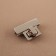 Bag -shaped fastener, 3.9 × 2.6 cm, pearl silver color