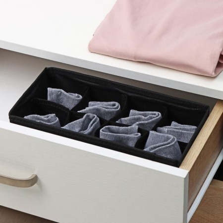 Organizer for storing linen "Smart", 8 cells, 28.5 × 13.5 × 10 cm, black color-6