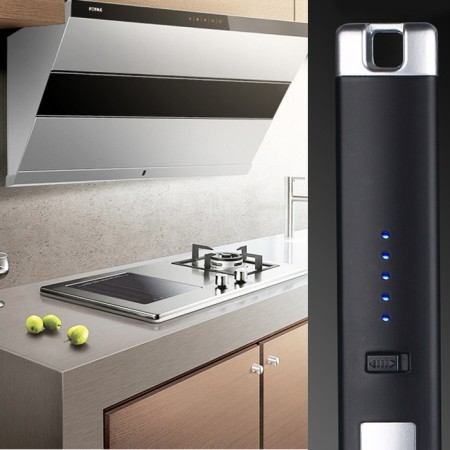 Electronic lighter, kitchen, 23 x 2.5 x 1.5 cm, usb, black-1