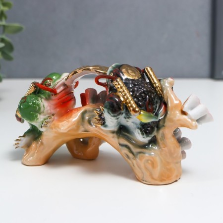 NECC Ceramics "Two toads on the Sakura branch" 8x6.5x16 cm-6