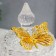 Casket glass "Golden butterfly" transparent 10x8.5x8.5 cm