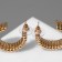 Earrings Metal "Geometry" path of acara, mini, color gold, d = 2.2 cm