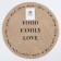 Ethel napkin "Food.family.love" d38, jute