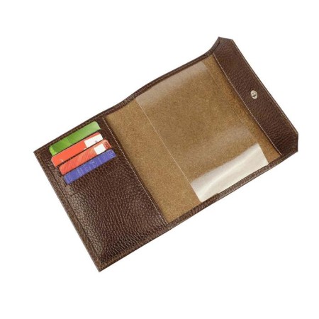 Passport cover on the button, brown color-1