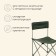 Folding chair, 50 x 50 x 80 cm, up to 100 kg, green color