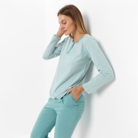 Female homemade set (jumper/pants), olive color, size 52-4
