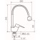 Kitchen mixer RMS SL55-016F, single-leaf, high flexible spout, chrome