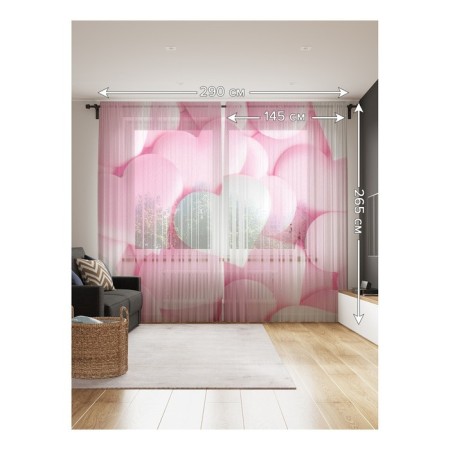 Photo "delicious hearts", size 145x265 cm, 2 pcs-1