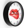 Wall clock, D-20 cm, interior, "lips", silent