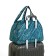 Road bag with a zipper, a suitcase holder, turquoise color
