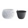 Kashpo for flowers, 20.75 l, white color, 2 objects, Sandy Bowl