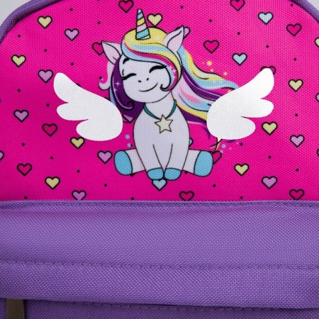 School textile backpack with pocket "Unicorn", a reflector. Elements, 27x23 x 10 cm-4