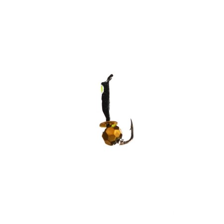 Mormyshka column black, lime eyes + ball Grand Golden, weight 0.25 g-1