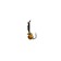 Mormyshka column black, lime eyes + ball Grand Golden, weight 0.25 g