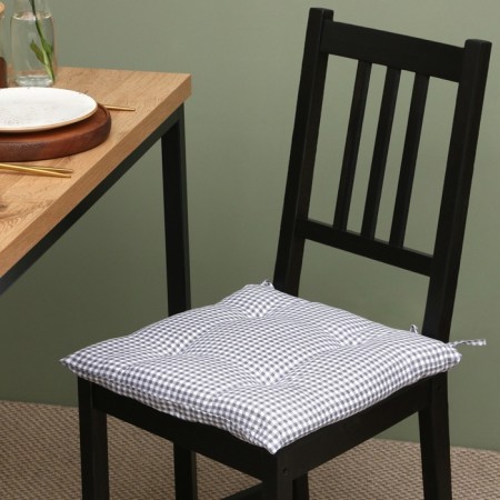 Siddle on the chair Ethel "Cell" 40x40 cm, col. gray, 100% polyester-3