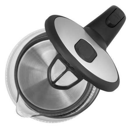 Electric kettle Vitek VT-7036, glass, 1.7 l, 2200 watts, black-silver-1