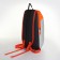 Sports backpack on lightning, textura, outer pocket, beige color/orange