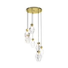 Suspension lamp Maytoni Mod325PL-07G, 7XG9, 28W, 48x48x323 cm, Color Gold
