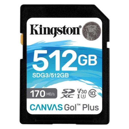 Memory of SDXC 512GB KingSton SDG3/512GB Canvas GO! Plus W/O
